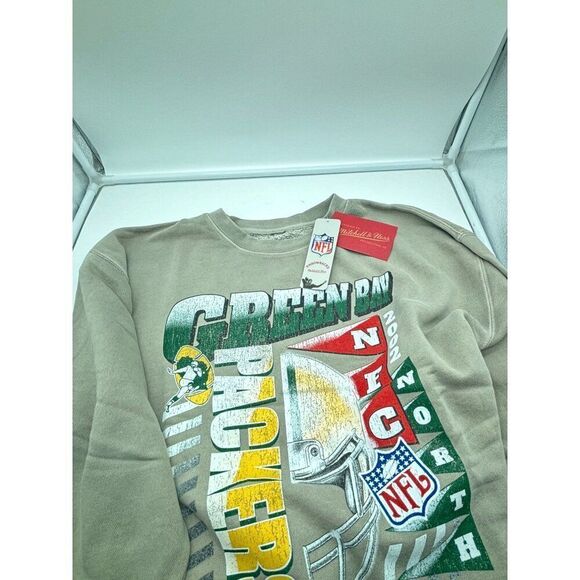 Mitchell & Ness Official NFL Merch. Green Bay Packers Sweatshirt, Light Gray, XL - Picture 14 of 14